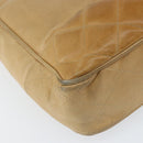CHANEL Chain Shoulder Bag Lamb Skin Beige Gold CC Auth BA7752-16