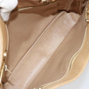 CHANEL Chain Shoulder Bag Lamb Skin Beige Gold CC Auth BA7752-10