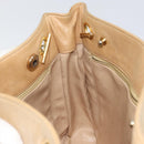 CHANEL Chain Shoulder Bag Lamb Skin Beige Gold CC Auth BA7752-18