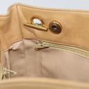CHANEL Chain Shoulder Bag Lamb Skin Beige Gold CC Auth BA7752-20