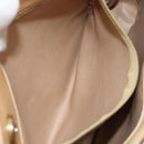 CHANEL Chain Shoulder Bag Lamb Skin Beige Gold CC Auth BA7752-11