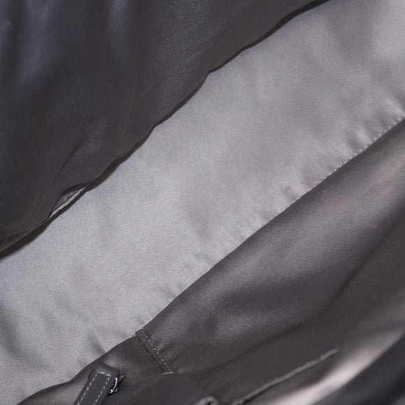 CHANEL Choco Bar Tote Bag Leather Black Silver CC Auth BA7753