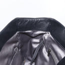 CHANEL Choco Bar Tote Bag Leather Black Silver CC Auth BA7753-19