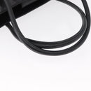 CHANEL Choco Bar Tote Bag Leather Black Silver CC Auth BA7753-7