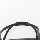 CHANEL Choco Bar Tote Bag Leather Black Silver CC Auth BA7753-8