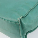 CHANEL Tote Bag Lamb Skin Turquoise Blue CC Auth BA7754-12
