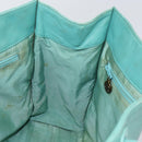 CHANEL Tote Bag Lamb Skin Turquoise Blue CC Auth BA7754-17