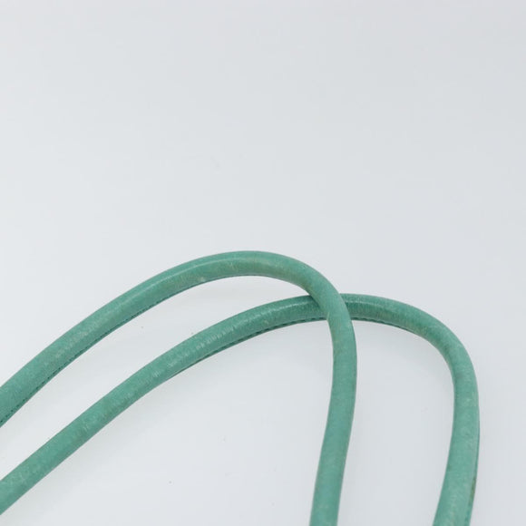 CHANEL Tote Bag Lamb Skin Turquoise Blue CC Auth BA7754