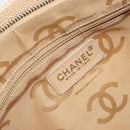 CHANEL Tote Bag Caviar Skin Beige Gold CC Auth BA7755-15
