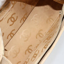 CHANEL Tote Bag Caviar Skin Beige Gold CC Auth BA7755-16