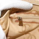 CHANEL Tote Bag Caviar Skin Beige Gold CC Auth BA7755-19