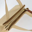 CHANEL Tote Bag Caviar Skin Beige Gold CC Auth BA7755-6