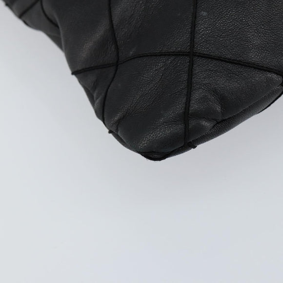 CHANEL Matelasse Chain Shoulder Bag Lamb Skin Black Gold CC Auth BA7756