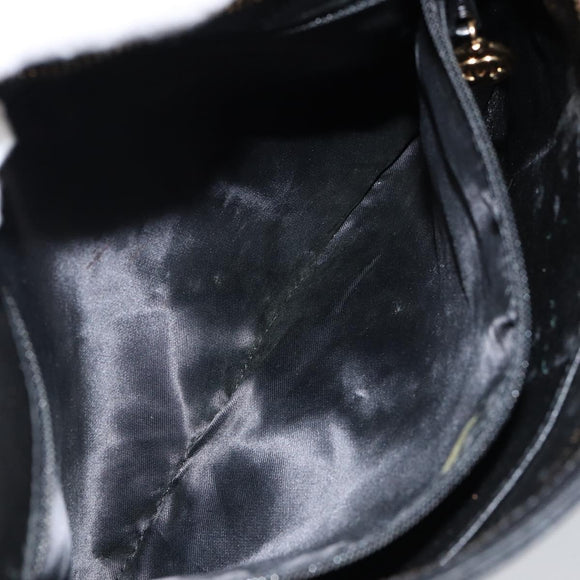 CHANEL Matelasse Chain Shoulder Bag Lamb Skin Black Gold CC Auth BA7756