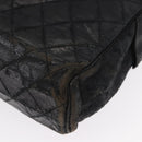 CHANEL Matelasse Chain Shoulder Bag Lamb Skin Black Gold CC Auth BA7757-17