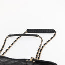 CHANEL Matelasse Chain Shoulder Bag Lamb Skin Black Gold CC Auth BA7757-14
