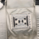 CHANEL Sports Line Boston Bag Nylon Silver CC Auth BA7758-19