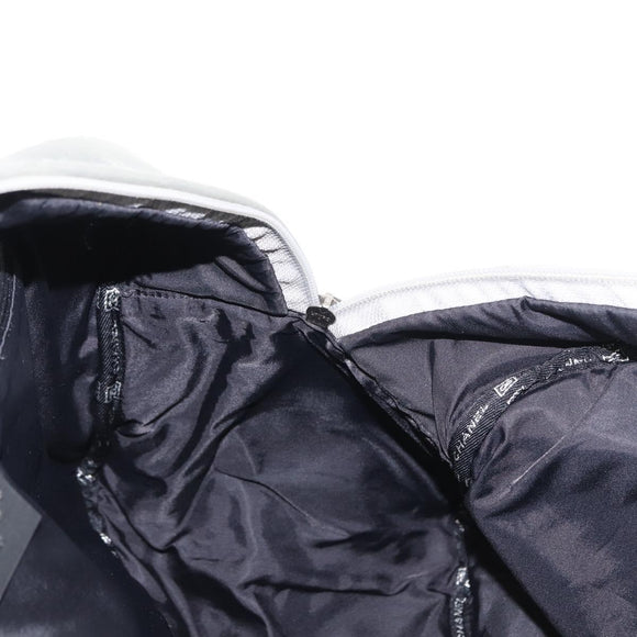 CHANEL Sports Line Boston Bag Nylon Silver CC Auth BA7758