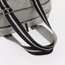 CHANEL Sports Line Boston Bag Nylon Silver CC Auth BA7758-8