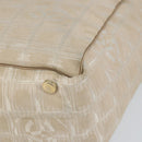 CHANEL New Travel Line Tote Bag Nylon Beige Gold CC Auth BA7759-14