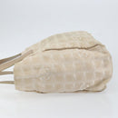 CHANEL New Travel Line Tote Bag Nylon Beige Gold CC Auth BA7759-4