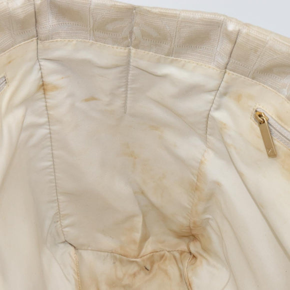 CHANEL New Travel Line Tote Bag Nylon Beige Gold CC Auth BA7760