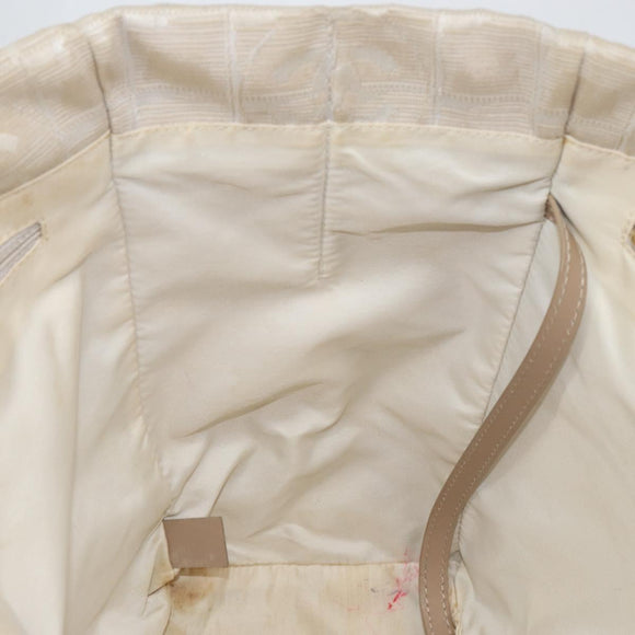 CHANEL New Travel Line Tote Bag Nylon Beige Gold CC Auth BA7760