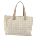 CHANEL New Travel Line Tote Bag Nylon Beige Gold CC Auth BA7760-13