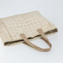 CHANEL New Travel Line Tote Bag Nylon Beige Gold CC Auth BA7760-6