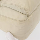 PRADA Shoulder Bag Nylon Beige Silver Auth BA7762-15