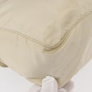 PRADA Shoulder Bag Nylon Beige Silver Auth BA7762-17