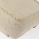 PRADA Shoulder Bag Nylon Beige Silver Auth BA7762-18