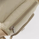 PRADA Shoulder Bag Nylon Beige Silver Auth BA7762-21
