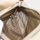 PRADA Shoulder Bag Nylon Beige Silver Auth BA7762-23