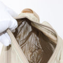 PRADA Shoulder Bag Nylon Beige Silver Auth BA7762-24