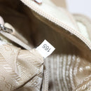 PRADA Shoulder Bag Nylon Beige Silver Auth BA7762-12