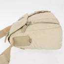 PRADA Shoulder Bag Nylon Beige Silver Auth BA7762-5