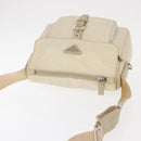 PRADA Shoulder Bag Nylon Beige Silver Auth BA7762-7