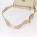 PRADA Shoulder Bag Nylon Beige Silver Auth BA7762-8