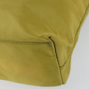 PRADA Shoulder Bag Nylon Yellow Silver Auth BA7763-16