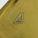 PRADA Shoulder Bag Nylon Yellow Silver Auth BA7763-18