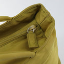 PRADA Shoulder Bag Nylon Yellow Silver Auth BA7763-9