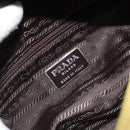 PRADA Shoulder Bag Nylon Yellow Silver Auth BA7763-19