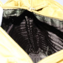PRADA Shoulder Bag Nylon Yellow Silver Auth BA7763-20