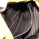 PRADA Shoulder Bag Nylon Yellow Silver Auth BA7763-24