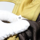 PRADA Shoulder Bag Nylon Yellow Silver Auth BA7763-11
