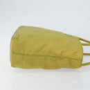 PRADA Shoulder Bag Nylon Yellow Silver Auth BA7763-3