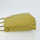 PRADA Shoulder Bag Nylon Yellow Silver Auth BA7763-4