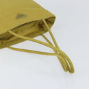PRADA Shoulder Bag Nylon Yellow Silver Auth BA7763-7