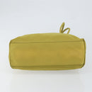 PRADA Shoulder Bag Nylon Yellow Silver Auth BA7763-5